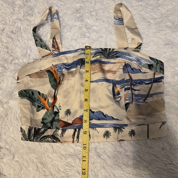 NWT The Games We Play Set Top/Pants Paradise Size XS Color Beige/Green - Picture 10 of 13